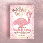 schattige roze flamingo kaart