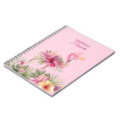 Schattige roze flamingo notitieboek (Linkerzijde)