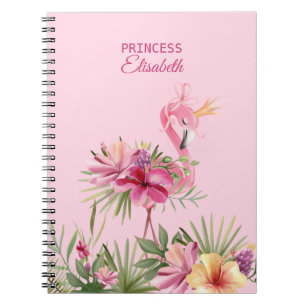 Schattige roze flamingo notitieboek