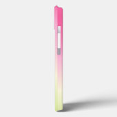 Schattige Roze Flamingo Ombre Gestreepte Case-Mate iPhone Case (Achterkant / Links)