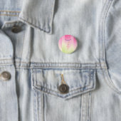 Schattige Roze Flamingo Ombre Gestreepte Ronde Button 3,2 Cm (In situ)