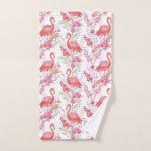 Schattige roze flamingo patronen stranddecoratieha bad handdoek (Handdoek)