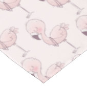 Schattige Roze Flamingo Tropisch Patroon Tafelkleed (Gekanteld)