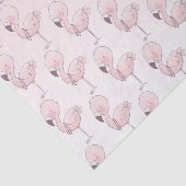 Schattige Roze Flamingo Tropisch Patroon Tissuepapier (Detail)