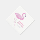 Schattige Roze Flamingo Tropische Bruids-Shower Servet (Hoek)
