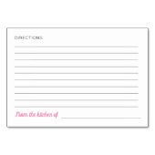 Schattige Roze Flamingo Vrijgezellenfeest Recept K Kaart (Achterkant)