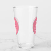 schattige roze flamingo woordkunst glas (Links)