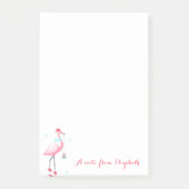 Schattige roze flamingos Cadeau Snowflakes Post-it® Notes (Voorkant)