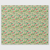 Schattige roze flamingo's Cadeaupapier (Vlak)