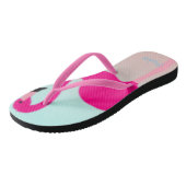 Schattige roze flamingos in liefde teenslippers (Schuin)
