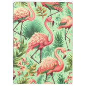 Schattige roze flamingo's Klembord (Achterkant)