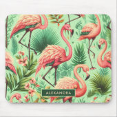 Schattige roze flamingo's Muismat (Voorkant)