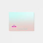 Schattige roze flamingos op maat van liefde post-it® notes (Voorkant)