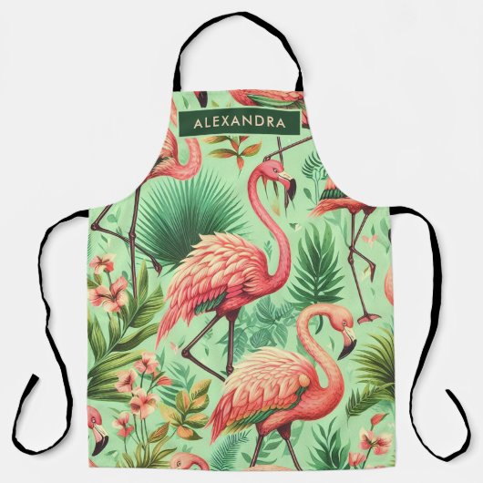  Schattige roze flamingo's Schort (Voorkant)