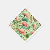  Schattige roze flamingo's Servet (Hoek)