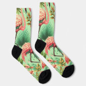 Schattige roze flamingo's Sokken (Rechts)