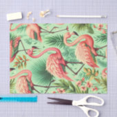  Schattige roze flamingo's Tissuepapier (Craft)