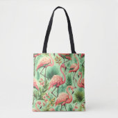 Schattige roze flamingo's Tote Bag (Voorkant)