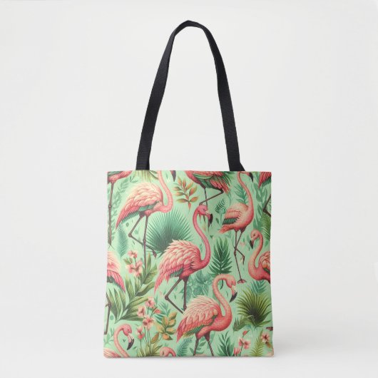 Schattige roze flamingo's Tote Bag (Voorkant)