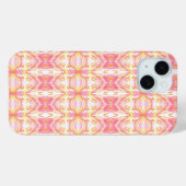 Schattige Roze & Geel Abstract Kaleidope Print Case-Mate iPhone Case (Achterkant (horizontaal))