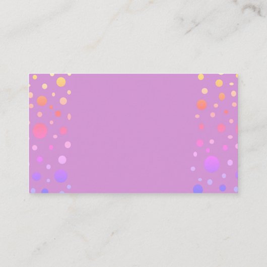 Schattige Roze Geel Stippen Luier Raffle Informatiekaartje (Achterkant)