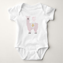 Schattige Roze Geheel Llama Fun Baby