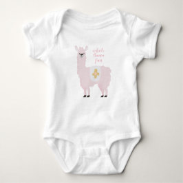 Schattige Roze Geheel Llama Fun Baby Romper