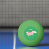 Schattige roze gelukkige axolotl pingpongbal (Net)