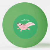 Schattige roze gelukkige axolotl pingpongbal (Achterkant)
