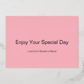 Schattige Roze Gelukkige Moederdag met Vlinders Folie Feestdagenkaart (Achterkant)