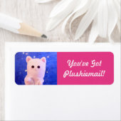 Schattige roze gepersonaliseerde foto mail modern etiket (Insitu)