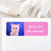 Schattige roze gepersonaliseerde foto Modern Mail Etiket (Insitu)