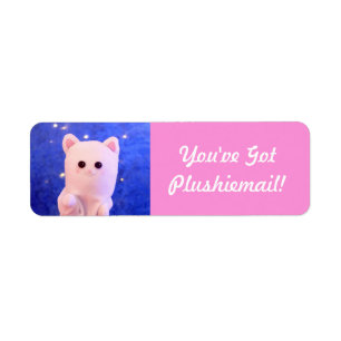 Schattige roze gepersonaliseerde foto Modern Mail Etiket