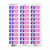 Schattige roze gepersonaliseerde foto Modern Mail Etiket (Full Sheet)