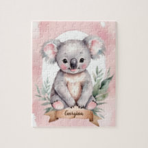 Schattige Roze Gepersonaliseerde Koala Kinder
