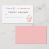 Schattige Roze Ghost Mummie Baby shower Luier Raff Informatiekaartje (Voorkant / Achterkant)