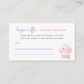 Schattige Roze Ghost Mummie Baby shower Luier Raff Informatiekaartje (Voorkant)