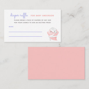 Schattige Roze Ghost Mummie Baby shower Luier Raff Informatiekaartje