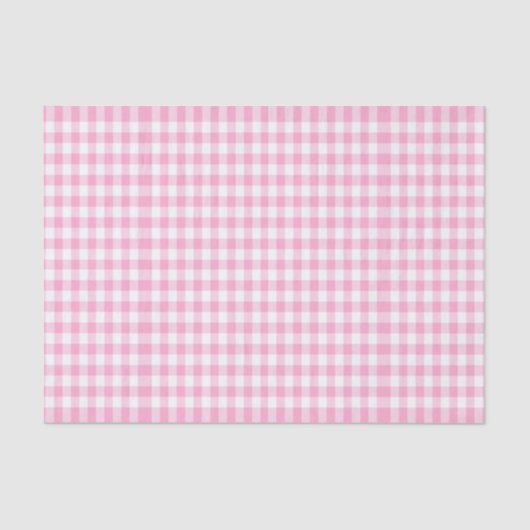 schattige roze gingham, girly tissuepapier (Voorkant)
