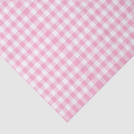 schattige roze gingham, girly tissuepapier (Detail)