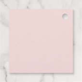 Schattige Roze Gingham Plaid Bow Meisje Baby showe Bedankjes Labels (Achterkant)