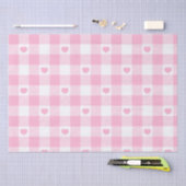 Schattige roze gingham vichy met harten tissuepapier (Craft)