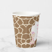 Schattige Roze Giraffe Baby shower Papieren Bekers (Rechts)