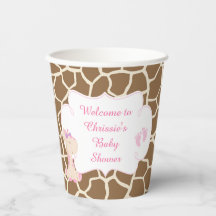 Schattige Roze Giraffe Baby shower