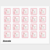 Schattige Roze Giraffe Baby shower Sticker (Vel)