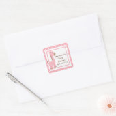 Schattige Roze Giraffe Baby shower Sticker (Envelop)