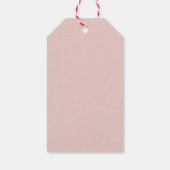 Schattige Roze Girly Kerstboom Gift Cadeaulabel (Achterkant)