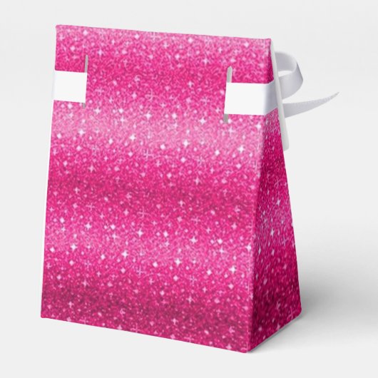 Schattige roze glitter cupcake gunst doos bedankdoosjes (Achterkant)