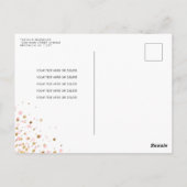 Schattige Roze Goud Glitter Confetti Meisje 1e Ver Briefkaart (Achterkant)