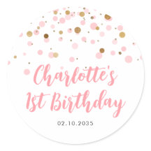 Schattige Roze Goud Glitter Confetti Stippen Kinde